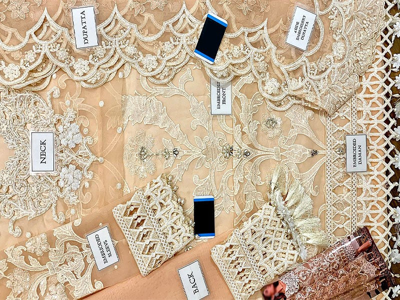 Luxury Handwork Heavy Embroidered Organza Wedding Dress 2024 (DZ16257) –