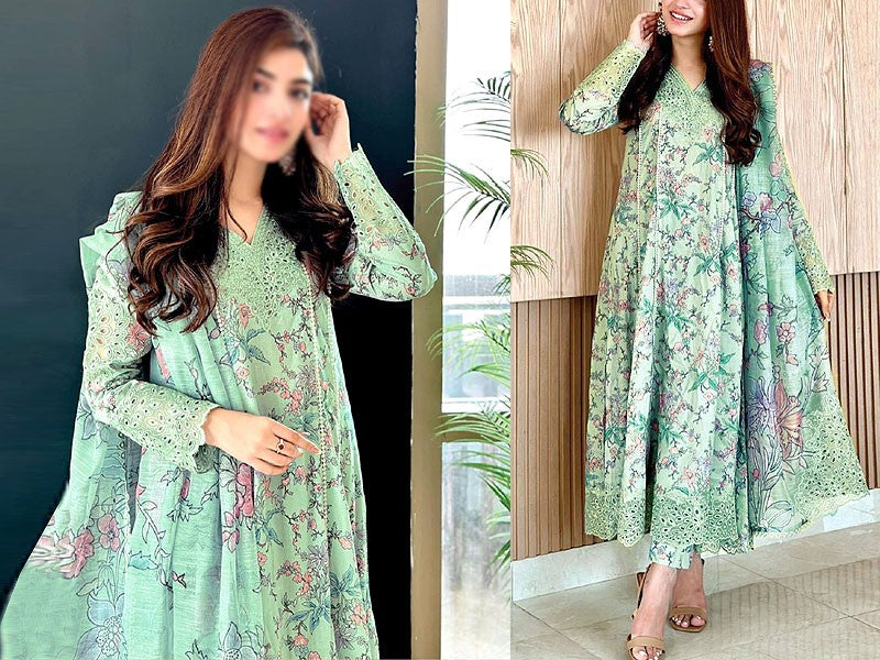 Lawn long cheap frock design