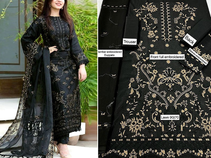 Plain lawn shop dress design 2019