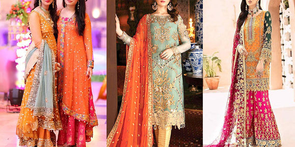 Latest Formal Chiffon Party & Wedding Dresses 2025 in Pakistan