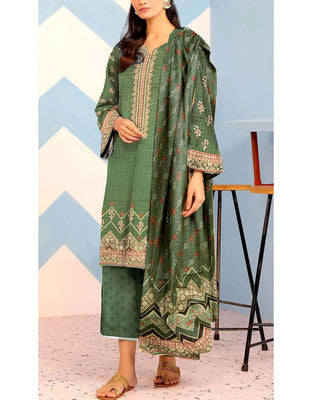 Digital Print Khaddar Dress 2024 with Khaddar Dupatta (DZ17600)