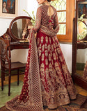 Heavy Embroidered Net Bridal Maxi Dress with Emb. Net Dupatta (DZ17603)