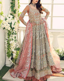 Handwork Heavy Embroidered Net Bridal Maxi Dress (DZ13016)