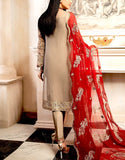 Embroidered Chiffon Dress (DZ13590)