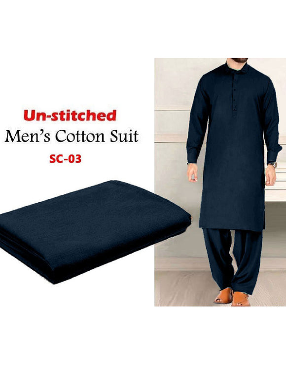 IB Swiss Fashion Soft Egyptian Cotton Unstitched Men's Shalwar Kameez (DZ13711)