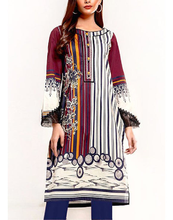 Embroidered Linen Dress 2024 with Linen Dupatta (DZ15297)