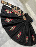 Readymade Koti Style Embroidered Shamoz Silk Maxi (DZ15319)