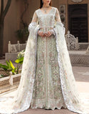 Mirror & Heavy Handwork Embroidered Net Bridal Maxi Dress 2024 (DZ15510)