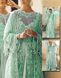 3D & Handwork Heavy Embroidered Organza Wedding Dress (DZ15568)