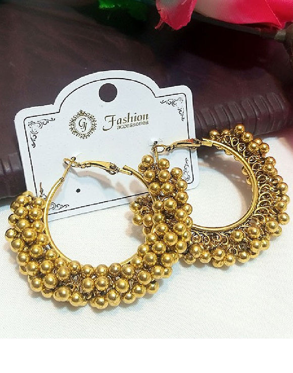 Traditional Fashion Earrings - Golden (DZ15619)