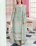 Handwork Heavy Embroidered Organza Wedding Dress (DZ15647)