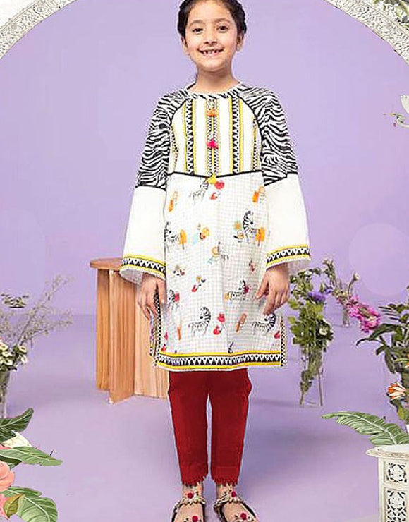Digital Print 2-Piece Lawn Dress for Girls (DZ15745)