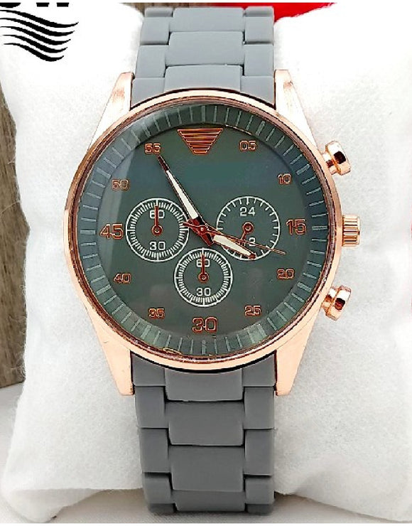 Stylish Rubber Chain Watch for Men - Grey (DZ16081)