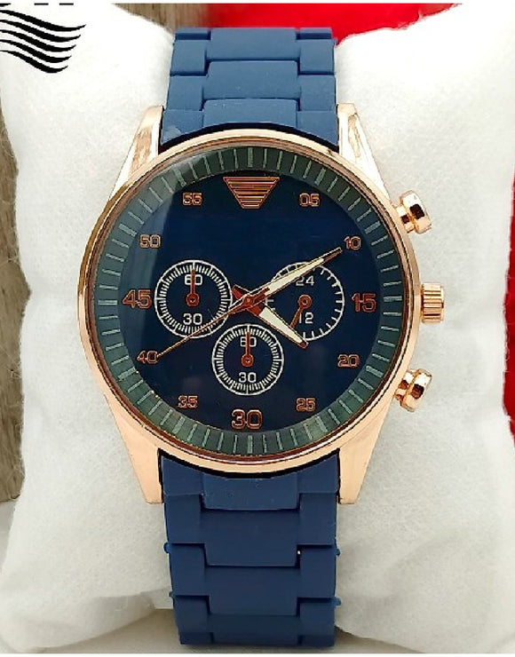 Stylish Rubber Chain Watch for Men - Blue (DZ16083)