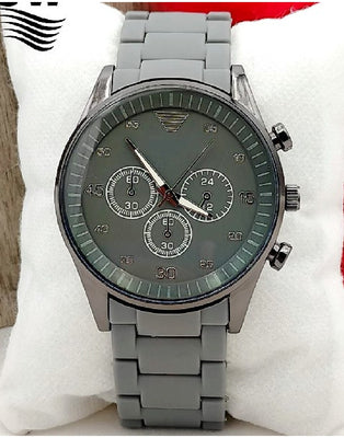 Stylish Rubber Chain Watch for Men - Grey (DZ16084)