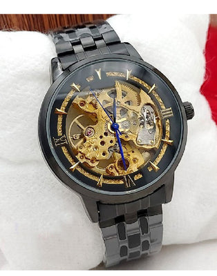 Stylish Men's Skeleton Automatic Watch (DZ16099)