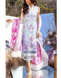 Luxury Heavy Embroidered Lawn Dress with Digital Print Silk Dupatta (DZ16252)