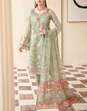 Luxury Handwork Heavy Embroidered Organza Wedding Dress 2024 (DZ16253)