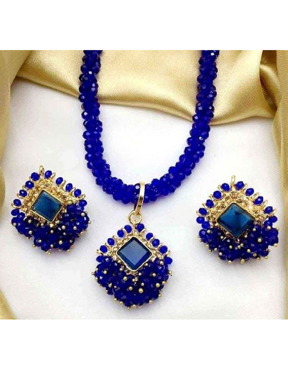 Elegant Mala Necklace Set with Earrings (DZ16452)