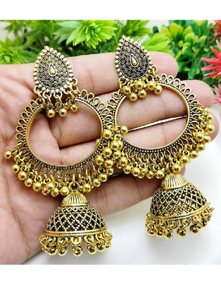 Antique Style Jhumka Earrings (DZ16584)