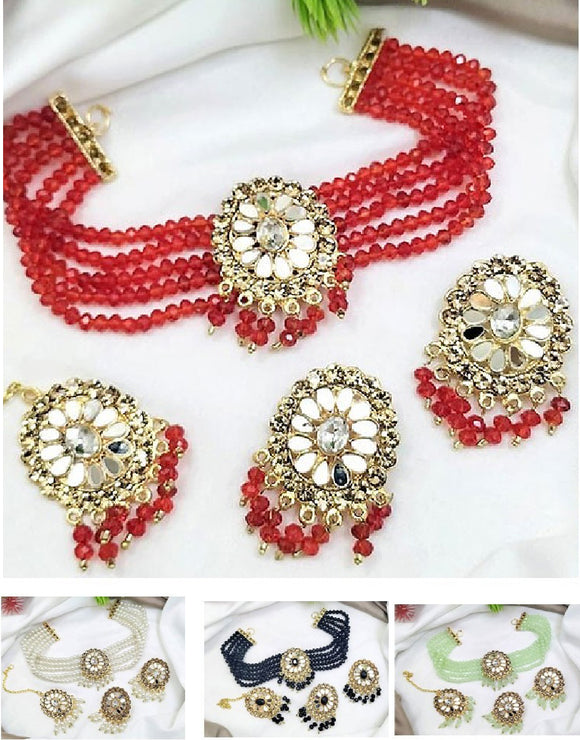 Indian Farshiya Choker Set with Tika (DZ16666)