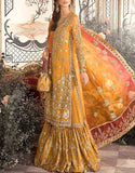 Luxury Handwork Heavy Embroidered Organza Bridal Dress 2024 (DZ16869)