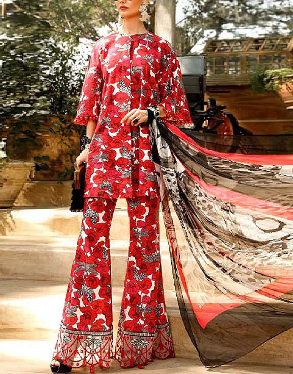 Trendy All-Over Printed Lawn Suit 2024 with Digital Print Silk Dupatta (DZ16943)