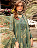 Embroidered EID Lawn Dress with Printed Chiffon Dupatta (DZ17038)