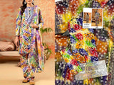 Digital All-Over Chunri Print Lawn Dress with Diamond Dupatta (DZ17056)