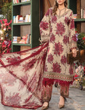 All-Over Print Embroidered Lawn Dress 2024 with Chiffon Dupatta (DZ17065)