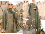 Luxury Heavy Schiffli Embroidered Lawn Dress with Embroidered Net Dupatta (DZ17069)