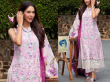 Luxury Heavy Schiffli Embroidered Lawn Dress 2024 with Silk Dupatta (DZ17070)