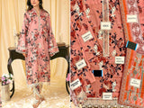 Digital All-Over Print Embroidered Lawn Dress 2024 with Silk Dupatta (DZ17071)