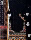 Heavy Sequins Embroidered Lawn Dress with Diamond Zari Dupatta (DZ17076)