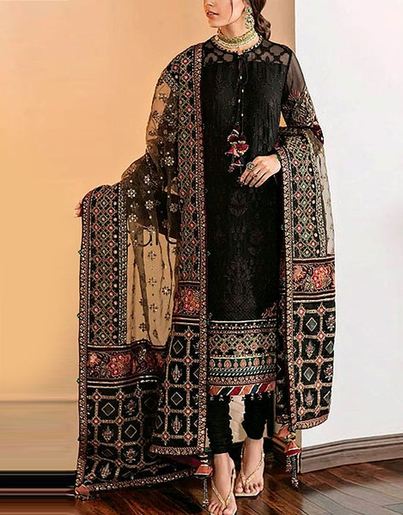 Heavy Sequins Embroidered Lawn Dress 2024 with Emb. Brochia Dupatta (DZ17076)