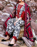 All-Over Digital Print Embroidered Lawn Dress 2024 with Lawn Dupatta (DZ17235)