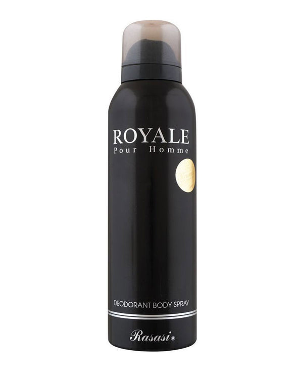 Original Rasasi Royale Pour Homme Deodorant Body Spray - 200 ML (DZ17474)