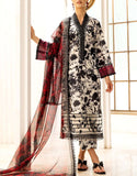 All-Over Print Embroidered Karandi Dress with Karandi Dupatta (DZ17520)