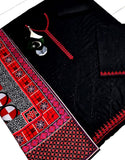 Elegant Sequins Embroidered Dhanak Dress with Wool Shawl (DZ17632)