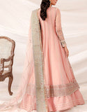 Luxury Embroidered with Handwork NET Bridal Maxi Dress with Net Dupatta (DZ17638)