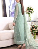 Heavy Embroidered Chiffon Party Dress with Embroidered Net Dupatta (DZ17646)