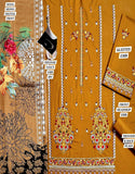 Heavy Embroidered Dhanak Dress 2024 with Wool Shawl (DZ17658)