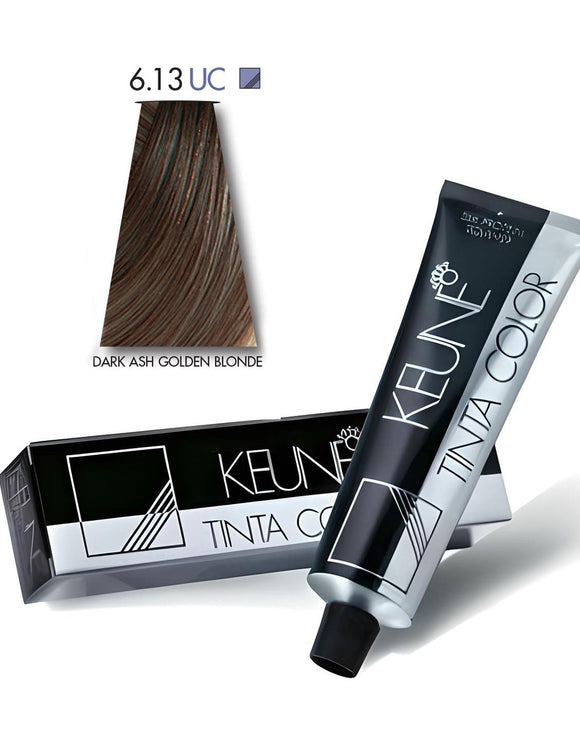 Keune Tinta Hair Color 6.13 Ultimate Cover Dark Ash Golden Blonde (DZ17733)