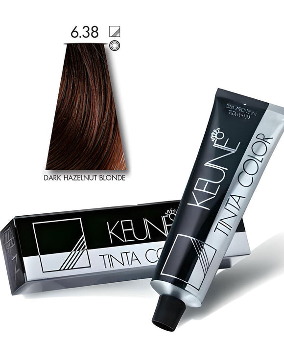 Keune Tinta Hair Color 6.38 Dark Hazelnut Blonde (DZ17738)