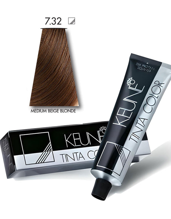 Keune Tinta Hair Color 7.32 Medium Beige Blonde (DZ17750)