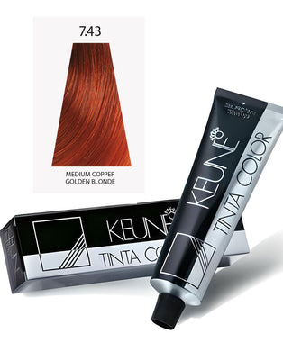 Keune Tinta Hair Color 7.43 Medium Copper Golden Blonde (DZ17753)