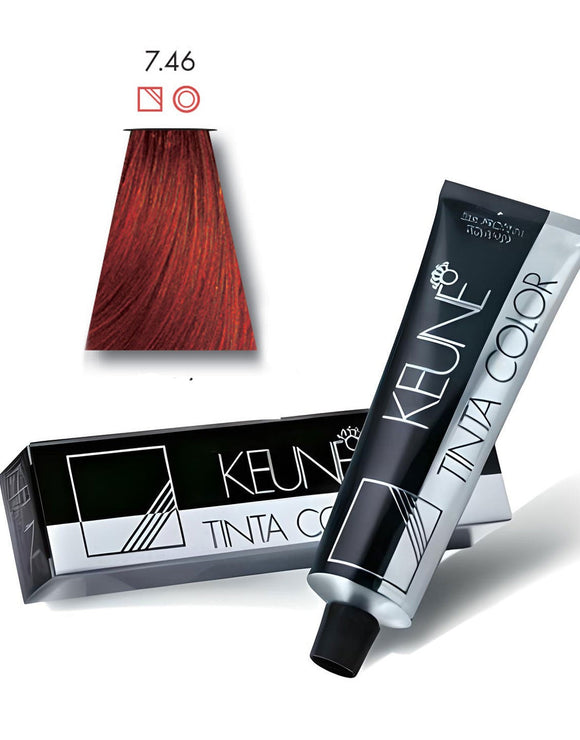 Keune Tinta Hair Color 7.46 Medium Infinity Copper Red Blonde (DZ17755)