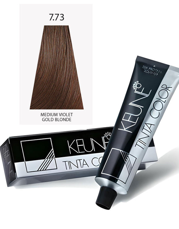 Keune Tinta Hair Color 7.73 Medium Violet Gold Blonde (DZ17757)