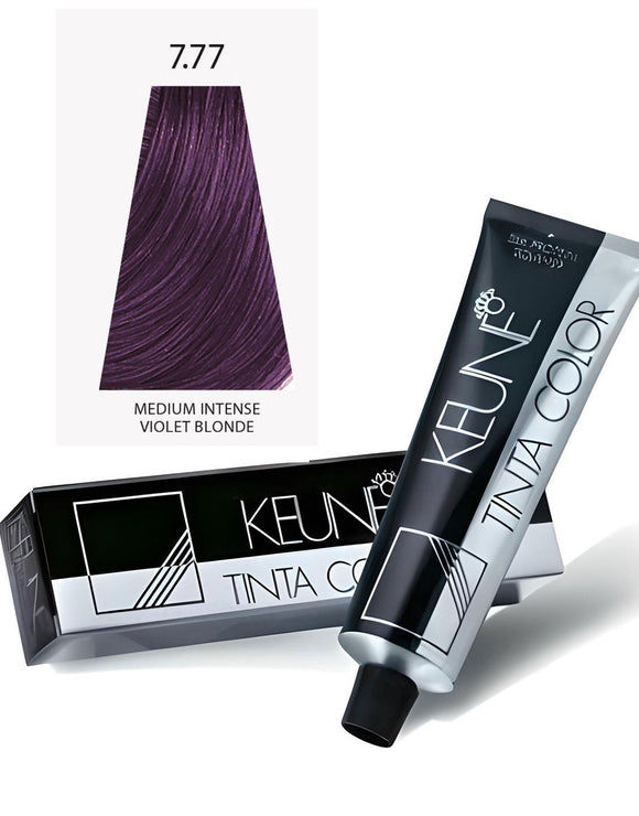 Keune Tinta Hair Color 7.77 Medium Intense Violet Blonde (DZ17758)