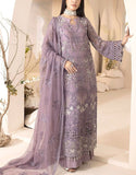 Heavy Embroidered Fancy Chiffon Party Wear Dress (DZ17857)